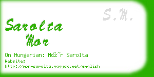 sarolta mor business card